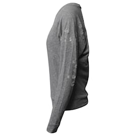 Iro-Iro Jeans – Uprile – Distressed-Sweatshirt aus grauer Baumwolle-Grau