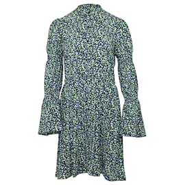 Michael Kors-Michael Kors Floral Print Longsleeve Midi Dress in Multicolor Polyester-Other