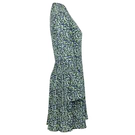 Michael Kors-Michael Kors Floral Print Longsleeve Midi Dress in Multicolor Polyester-Other