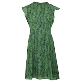 Michael Kors-Michael Kors Fern Print Midi Dress in Green Polyester-Other