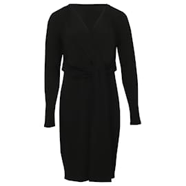 Michael Kors-Michael Kors V-neck Dress in Black Polyester-Black