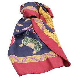 Sciarpa Stampata Salvatore Ferragamo in Seta Multicolor Altro Stampa python