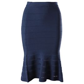 Sandro Paris Saia Flared Hem em Viscose Azul Azul