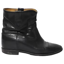 Isabel Marant Etoile-Isabel Marant Cluster Ankle Boots in Black Leather-Black