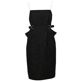 Bottega Veneta-Bottega Veneta Belted Shift Dress in Black Viscose-Black