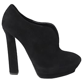 Bottega Veneta-Bottega Veneta Ankle Boots in Black Suede-Black