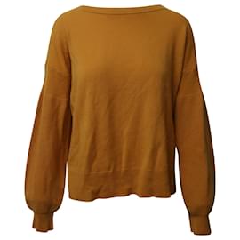 Theory-Theory Knit Sweater in Camel Cashmere-Yellow,Camel