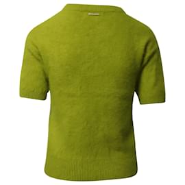 Michael Kors-Michael Kors Pull à manches courtes en laine angora verte-Vert