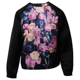 Msgm-MSGM Floral Sweater in Black Polyester-Black