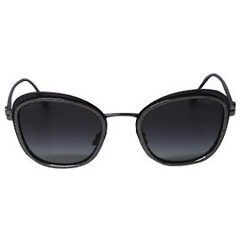 Occhiali da sole Chanel Pantos Cat-Eye in acetato nero Nero
