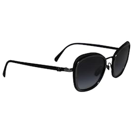 Chanel-Chanel Pantos Cat-Eye Sunglasses in Black Acetate-Black