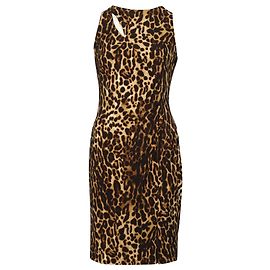 Ralph Lauren Kleid mit Leopardenmuster aus mehrfarbigem Polyester Mehrfarben