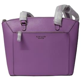 Kate Spade-Kate Spade Louise Large Tote Bag in Purple Saffiano Leather-Other
