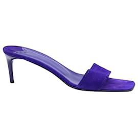 Ralph Lauren-Ralph Lauren Slip On Sandals in Blue Suede-Blue