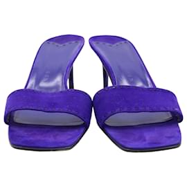 Ralph Lauren-Ralph Lauren Slip On Sandals in Blue Suede-Blue