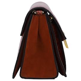 Givenchy-Givenchy GV3 Croc-effect Shoulder Bag in Tan Leather-Brown,Beige