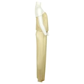 Melissa Odabash-Melissa Odabash Stella Strapless Jumpsuit in Beige Polyester-Beige