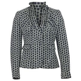 Blazer de bolinhas Giorgio Armani em algodão cinza Cinza