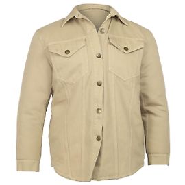 Nanushka Gefütterte Lammfelljacke aus beiger Baumwolle Braun Beige