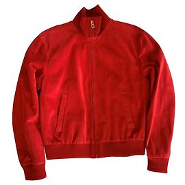Loewe Bomber en daim rouge Rouge