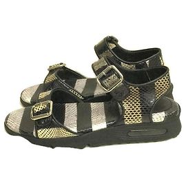 Cuir Python GIVENCHY / semelle air / sandales à lanières / sandales / 41 / Le noir Noir