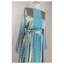 Diane Von Furstenberg-Dresses-Blue,Multiple colors,Golden