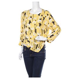 Top de viscosa amarillo Bitte Kai Rand L Multicolor Amarillo