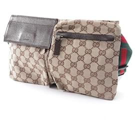 Gucci-Gucci GG canvas belt bag-Brown
