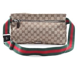 Gucci-Gucci GG canvas belt bag-Brown