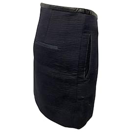 Isabel Marant-Isabel Marant Overlap Mini Skirt in Black Cotton-Black