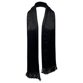 Sciarpa Saint Laurent in Seta Nera Nero