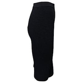 Jonathan Simkhai-Jonathan Simkhai Knit Pencil Midi Skirt in Black Rayon-Black