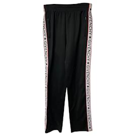 Givenchy-Pantalones de chándal con cinta con el logo en poliéster negro de Givenchy-Negro