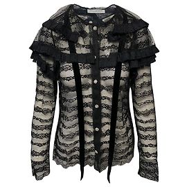 Philosophy di Lorenzo Serafini Filosofia Di Lorenzo Serafini Camicia con Ruches in Tulle Nero Nero
