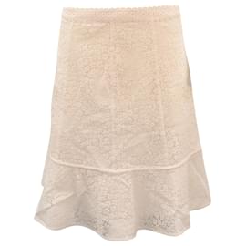 Michael Kors-Michael Michael Kors Gored Lace skirt in white-White