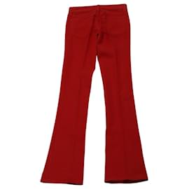 Ralph Lauren-Ralph Lauren Wide Leg Jeans in Red Cotton-Red