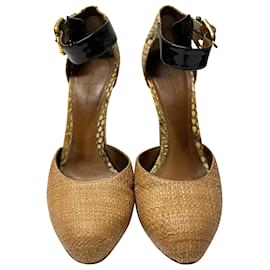 Dolce & Gabbana-Dolce & Gabbana Animal Print D'Orsay Pumps in Beige Leather-Other