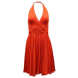 Ralph Lauren Collection Robe dos nu en viscose orange Orange