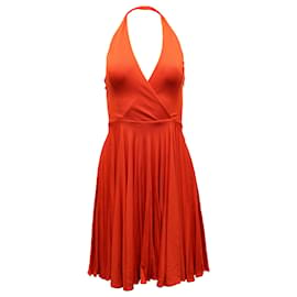 Ralph Lauren Collection-Ralph Lauren Collection Vestido halter Vestido en viscosa naranja-Naranja