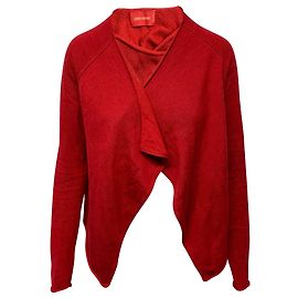 Zadig & Voltaire Open Front Cardigan in Red Wool Red