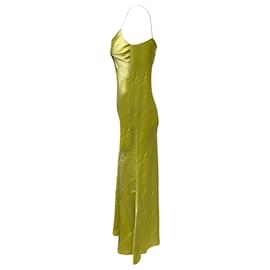 Autre Marque-Galvan London Vestido Slip com decote em V em Triacetato Verde-Verde