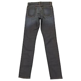 J Brand-J Brand Maria Jeans Skinny em Algodão Azul Escuro-Azul
