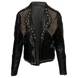 Givenchy-Givenchy Studded Biker Jacket in Black Leather -Black