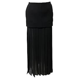 Vera Wang-Falda larga plisada Vera Wang en acetato negro-Negro