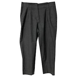 Brunello Cucinelli-Brunello Cucinelli Relaxed Trousers in Grey Wool-Grey