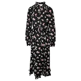 Autre Marque-Les Revêries Tie-front Maxi Dress in Floral Print Silk-Other
