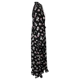 Autre Marque-Robe longue nouée sur le devant Les Revêries en soie à imprimé floral-Autre