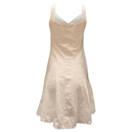 Autre Marque-Lauren Ralph Lauren Denim Midi Dress in White Cotton-White