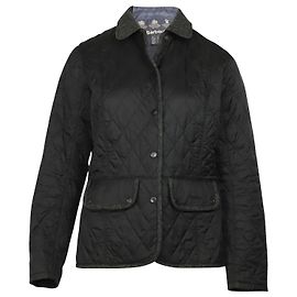 Barbour Quilted Light Weight Jacket in Black Polyester Black