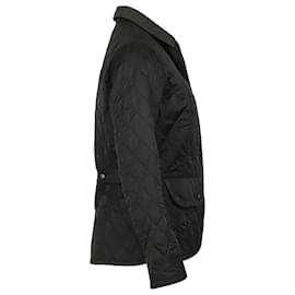 Barbour-Barbour Quilted Light Weight Jacket in Black Polyester-Black